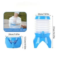 Xetio Collapsible Water Bottle Collapsible Water Container with Spigot, Foldable Water Jug Container Bag Indoor Portable Water Storage Outdoor Water Bag for Sport Camping Hiking Backpacking 5.5L