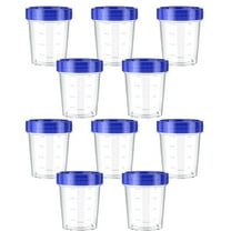 Xetio Reusable Snack Containers with Lids, 10Pcs Salad Dressing Container to Go, Small Containers with Lids, Leak Proof Seasoning Container, Screw Lid Transparent Containers, 120ML