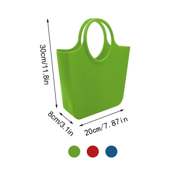 Xetio Rubber Tote Bag, Rubber Bag for Storage, Kitchen Storage Bag, Waterproof medium Open Handbag for Pool Sports, 20x30x8cm Rubber Tote Bag, Washable Tote, Underarm Bag