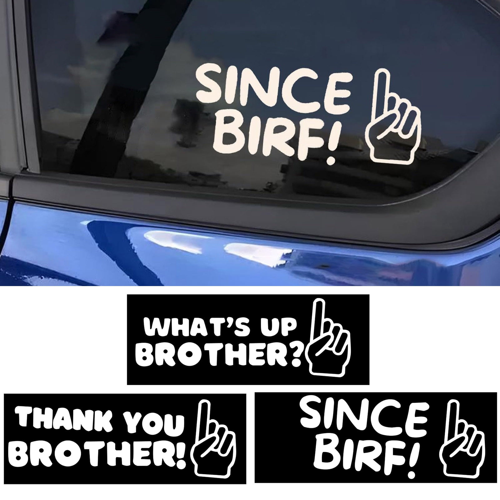 Xeyise 1/3 Pcs What's Up Brother Bumper Sticker Funny Sketch Vinyl ...