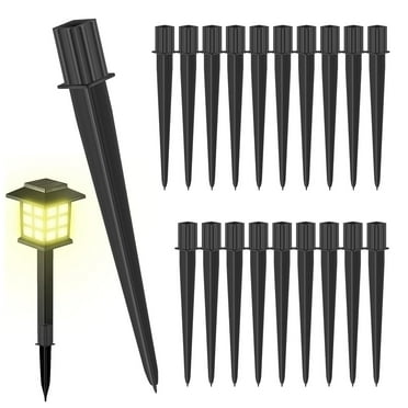 Xeyise 20Pcs Solar Lamp Replacement Stakes Pathway Lights Spikes High Strength Anti-Rust Easy to Install LED Solar Lights Replacement Stakes