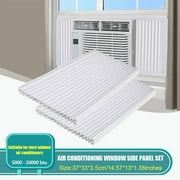 Xeyise 2Pcs Air Conditioner Side Panels with Frame AC Accordion Filler Kit Mobile Air Conditioning Accessories