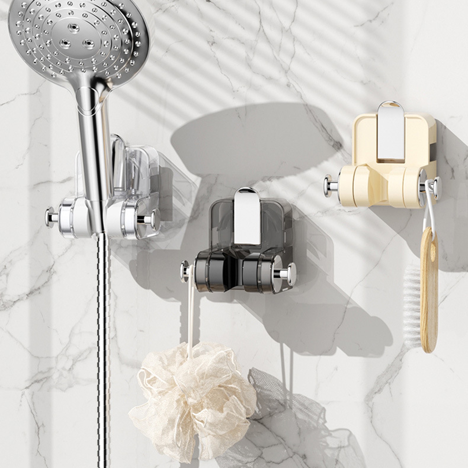 Shower Rota Xeyise Adjustable Shower Bracket Strong Suction Cup Holder No Drilling ...