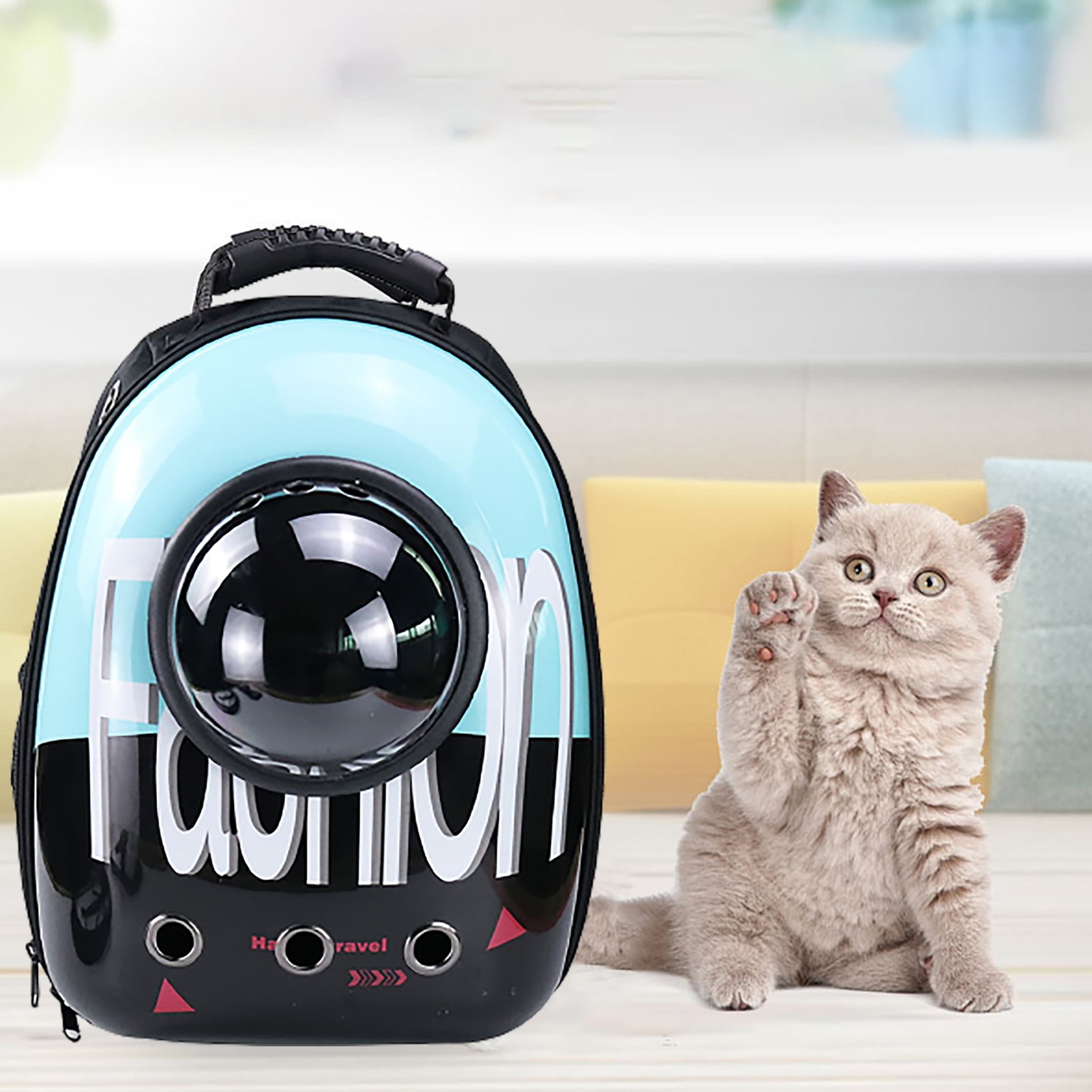 Xeyise Cat Backpack Portable Smooth Oxford Cloth Space Capsule Cat ...