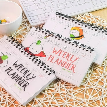 Xeyise Cute Daily Planner Weekly Day Plan Time Organizer Stuff Notebook Spiral Agenda