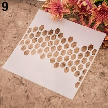Xeyise Fashion Painting Template Stencil Scrapbooking Album Cake Coffee DIY Art Decor