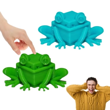 Frog Croaking Fidget Toy - Rechargeable Frog Croaking Keychain, Frog