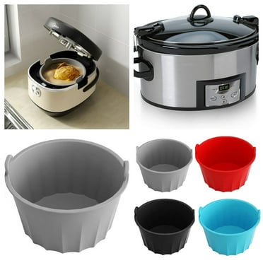 Xeyise Round Cooker Liner Food Grade Reusable Non-stick Heat-Resistant with Handle BPA Free Dishwasher Safe Round Slow Cooker Liner Kitchen Supplies
