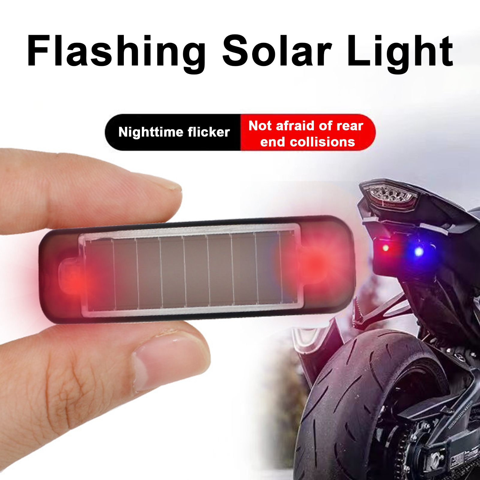 Xeyise Solar Warning Light High Lumens Super Bright Waterproof Compact Size Portable Rechargeable Motorcycle Bike Tail Light LED Bike Lamp