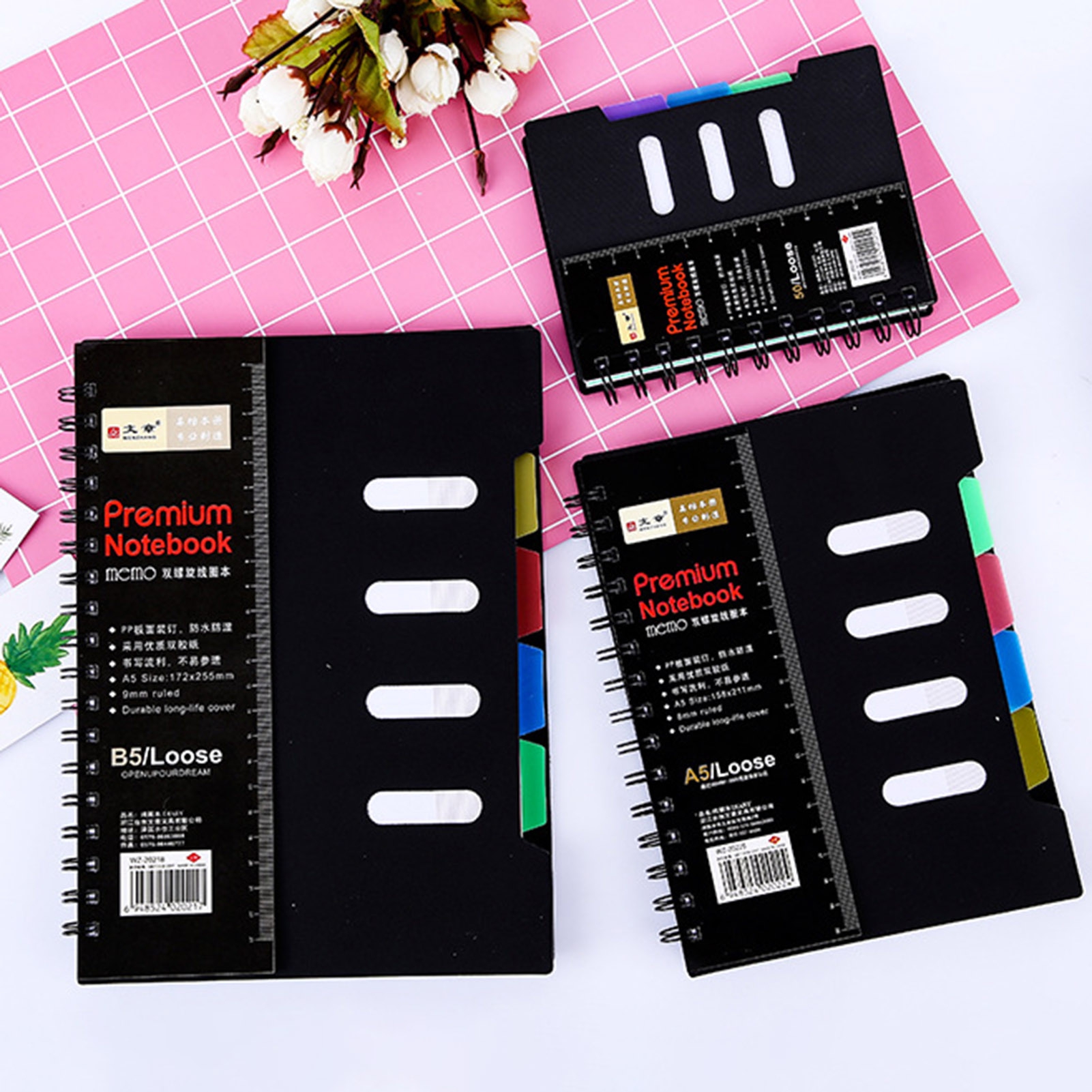 Xeyise Spiral Notebook with Dividers Smooth Writing Premium Thickened ...