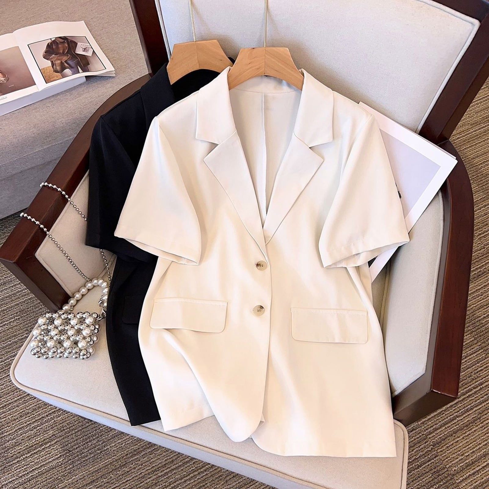 Woman Cardigans Single-breasted Pocket Coat Elegant Loose Casual Jackets Outwear
