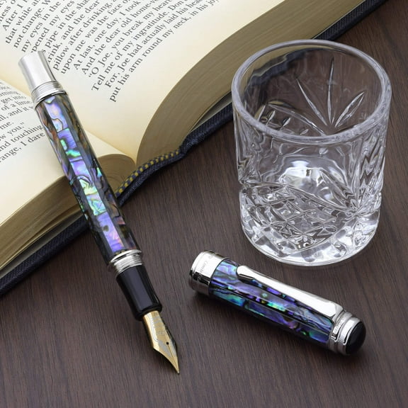 Xezo Xezo Maestro Paua Abalone Sea Shell Fountain Pen (Extra Fine Nib)