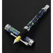 Xezo Xezo Maestro  Paua Abalone Sea Shell Fountain Pen Fine Nib - Platinum Plated