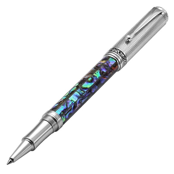 Xezo Xezo Maestro Paua Abalone Sea Shell Rollerball Pen - Chrome Plated