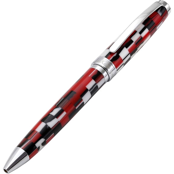 Xezo Urbanite II Acrylic  Brass Ballpoint Pen - Trek Red