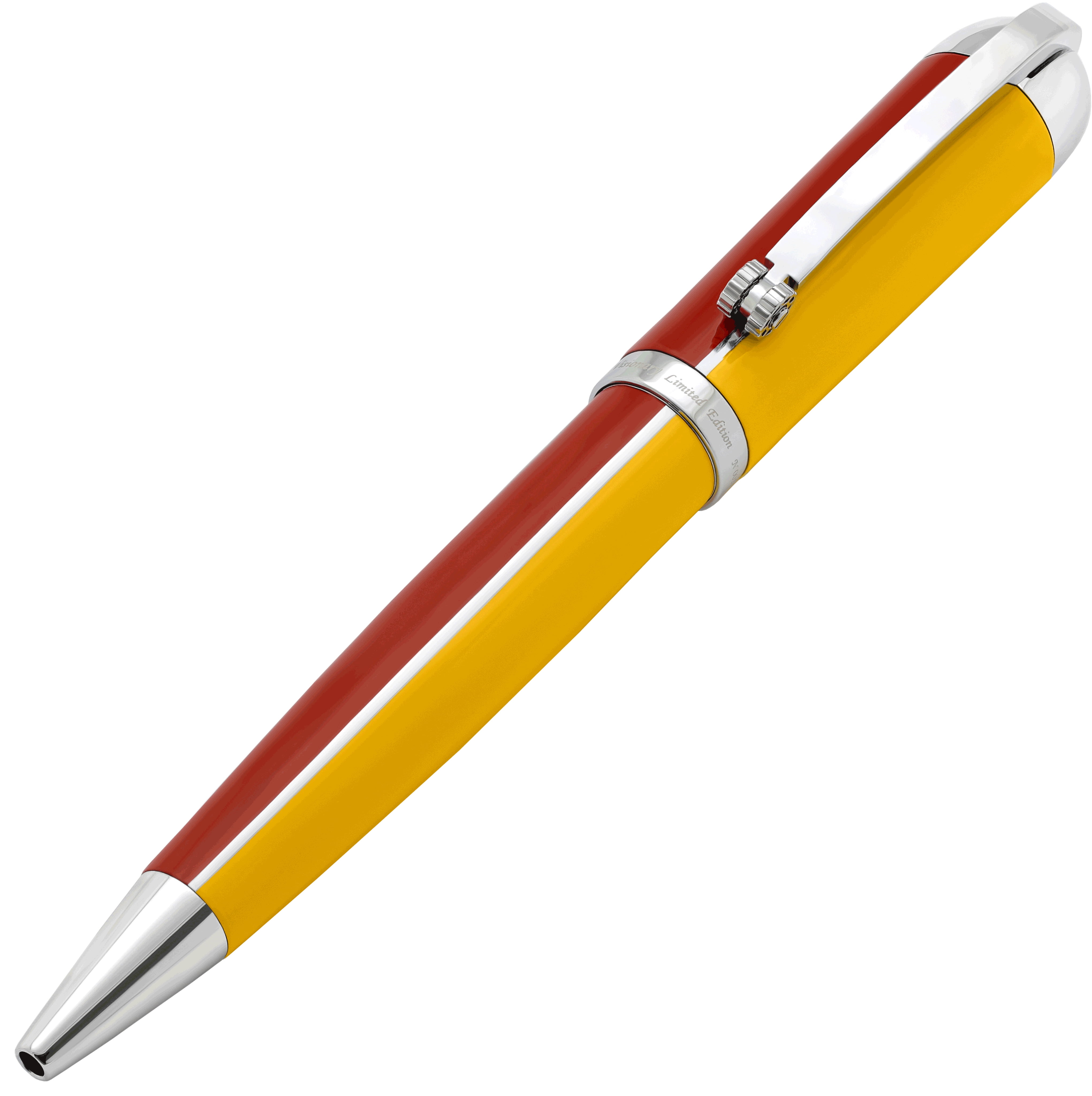 Xezo Xezo Visionary® Brass  Aluminum Enameled Ballpoint Pen - Aspen Gold / Red