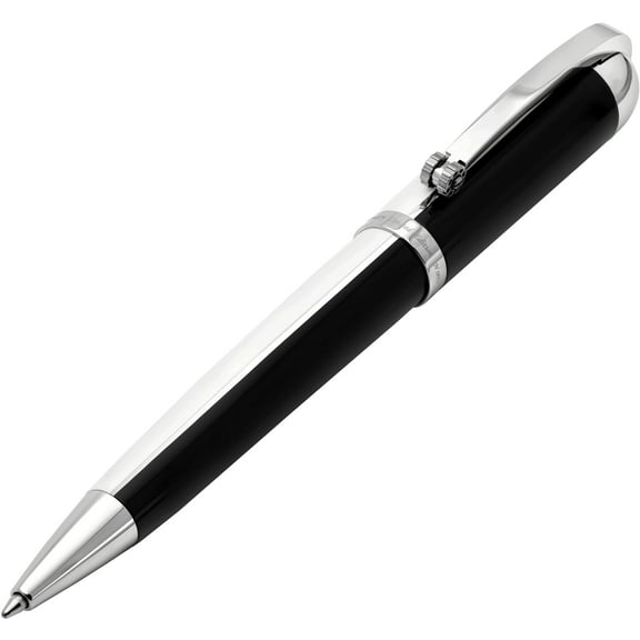 Xezo Xezo Visionary Brass  Aluminum Enameled Ballpoint Pen - Black / White