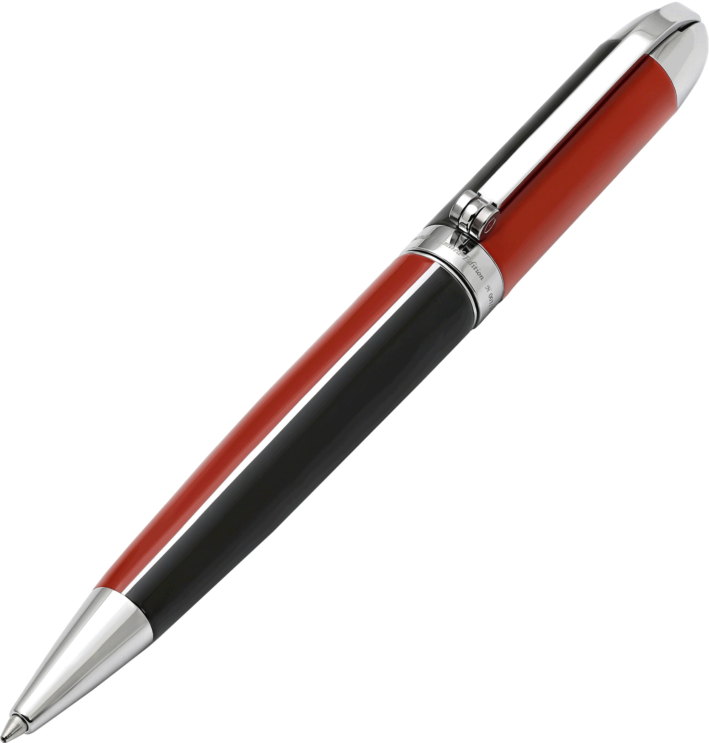 Xezo Xezo Visionary® Brass  Aluminum Enameled Ballpoint Pen - Red / Black