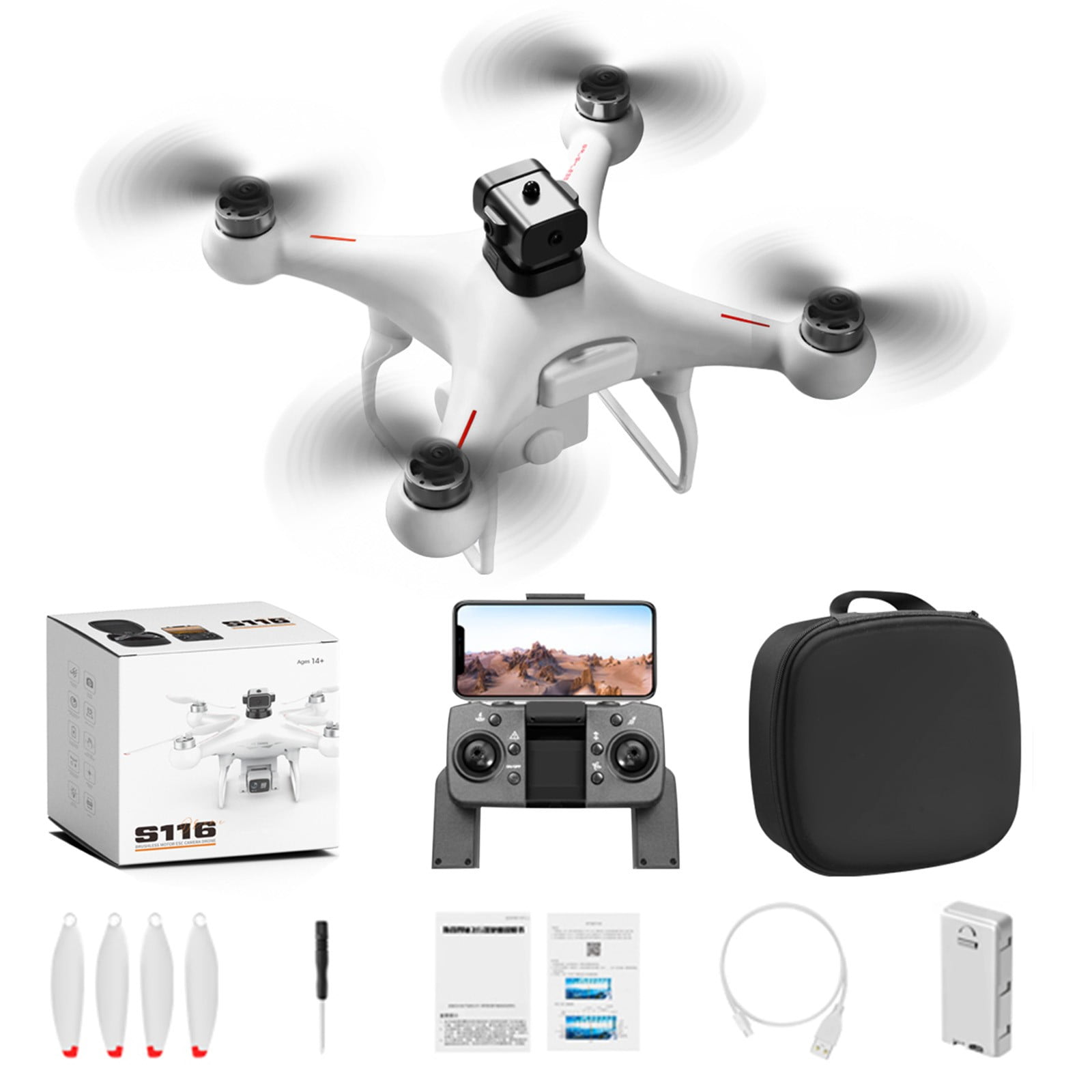 Xfd11yz Clearance Toys!S116 Brushless UAV Four Sided Obstacle Avoidance ...