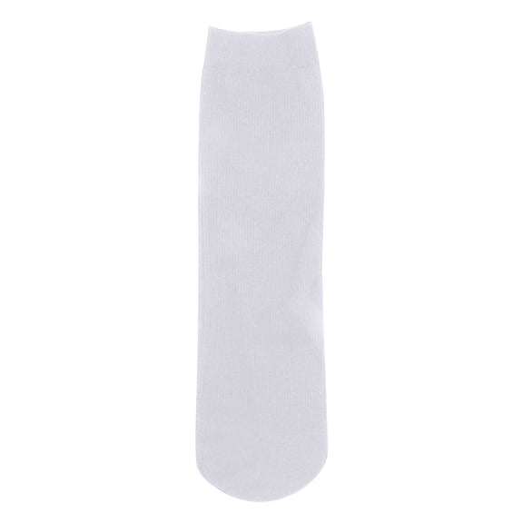 Xfvqtps 10 Pairs Mens Crew Socks Fiber Thin Elastic Short Silk Cozy Soft Comfy Stockings Thread Socks White