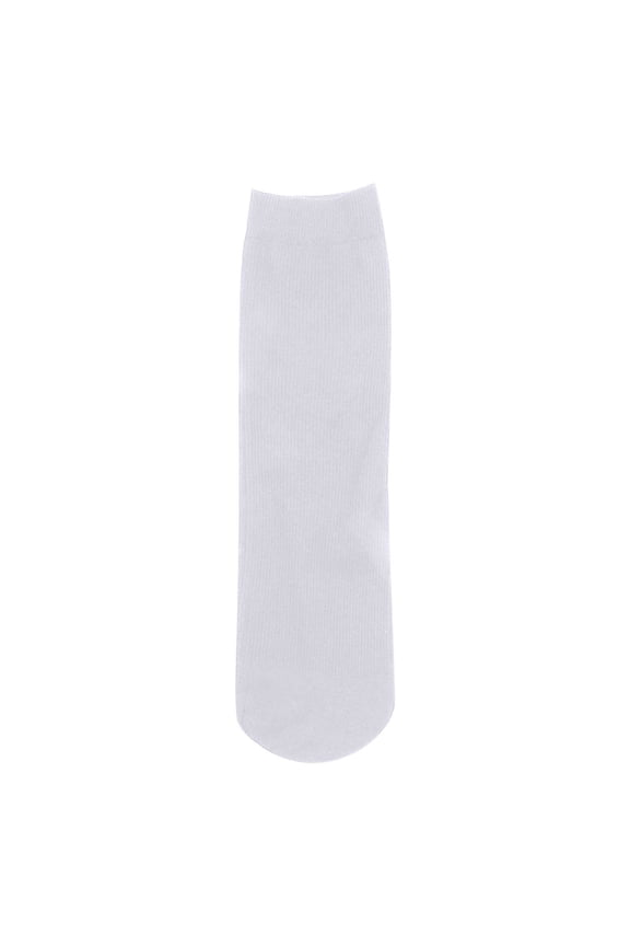 10 Pairs Mens Crew Socks Fiber Thin Elastic Short Silk Cozy Soft Comfy Stockings Thread Socks White