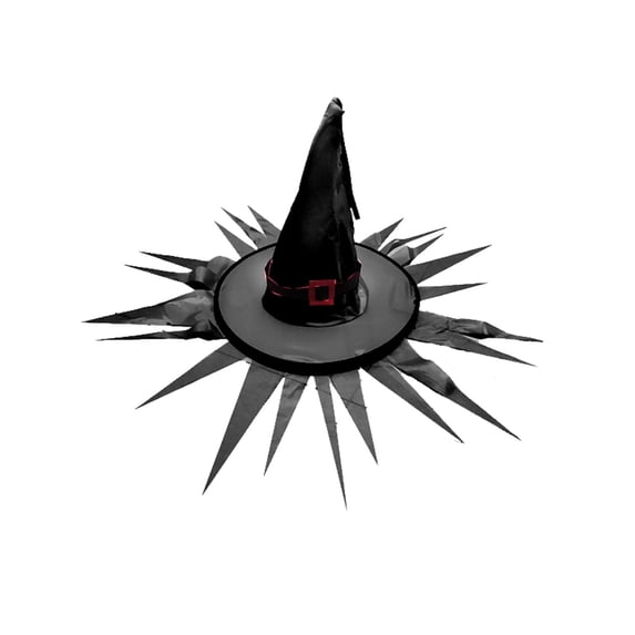 Xfvqtps 2PC Halloween Witch Hat Party Decoration Props LED Glowing Hat Black