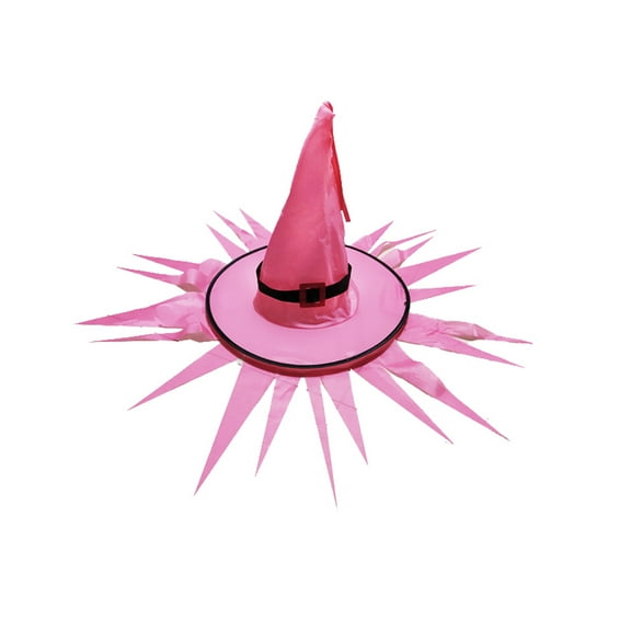 Xfvqtps 2PC Halloween Witch Hat Party Decoration Props LED Glowing Hat Pink