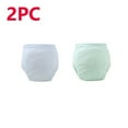 thumbnail image 1 of Xfvqtps 2PCS Baby Infant Toddler Unisex Training Underwear Potty Pee Training Panties Cotton Soft Solid Color Bloomer Diaper Covers for 6-15 Months Blue+Green, 1 of 4