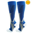 thumbnail image 1 of Xfvqtps 3 Pairs Socks for Womens and Mens Knee High Long Tube Multicolored Simplicity Comfortable Breathable Soft Outdoor Sports Running Climbing Nylon Pressure Socks Blue, 1 of 3