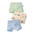 thumbnail image 1 of Xfvqtps 3PCS Kids Toddler Little Boys Underwear Boxer Briefs Cotton Soft Elephant Pack Panties Age 2-9 Years Green, 1 of 3