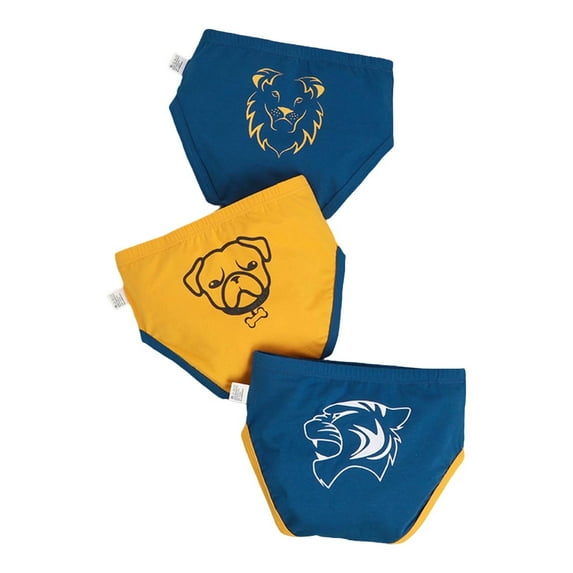 Xfvqtps 3PCS Toddler Little Boys Underwear Briefs Cotton Soft Lion Tiger Dog Print Pack for Boys Age 2-9 Years Navy