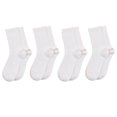 thumbnail image 1 of Xfvqtps 4 Pairs Unisex Crew Socks Mid Tube Solid Color Simplicity Casual Sweat Absorbing Breathable Comfortable Soft Cotton Socks White-4 Pairs, 1 of 8