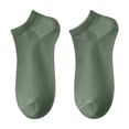 thumbnail image 1 of Xfvqtps 5 Pairs Mens Crew Socks No Show Thin Sweat Absorbent Comfortable Breathable Soft Sports Socks Army Green, 1 of 4