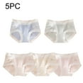 thumbnail image 1 of Xfvqtps 5PCS Teen Girls Underwear Cotton Soft Comfortable Widen Edges Mesh Bow Breathable Panties Briefs for 14-16 Years Multicolor-08, 1 of 9