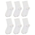 thumbnail image 1 of Xfvqtps 6 Pairs Unisex Crew Socks Mid Tube Solid Color Simplicity Casual Sweat Absorbing Breathable Comfortable Soft Cotton Socks White-6 Pairs, 1 of 8