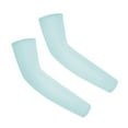 thumbnail image 1 of Xfvqtps Arm Sleeves for Kids UV Sun Protection Armguard Sleeves Solid Color Breathable Cooling Reusable Outdoor Sports Summer Arm Cover for Boys and Girls 4-18 Years Light Blue S, 1 of 3