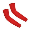 thumbnail image 1 of Xfvqtps Arm Sleeves for Kids UV Sun Protection Armguard Sleeves Solid Color Breathable Cooling Reusable Outdoor Sports Summer Arm Cover for Boys and Girls 4-18 Years Red L, 1 of 3