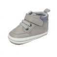 thumbnail image 1 of Xfvqtps Baby Boys and Girls First Walker Crib Shoes Soft Sneakers Fashion High Top Non Slip Toddler Oxford Dress Moccasins Summer Casual Sandals Bowknot Embroidery Cute Princess Shoes Gray, 1 of 9