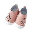 thumbnail image 1 of Xfvqtps Baby Boys and Girls Sock Shoes Knit Animal Cute Hollowing Out Breathable Non Slip Mesh Infant Prewalker Spring New Baby Indoor Floor Single Shoes Sweat Toddler Shoes Pink, 1 of 5