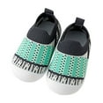 thumbnail image 1 of Xfvqtps Baby Boys and Girls Walking Shoes Color Blocking Hollowing Out Breathable Non Slip Lightweight Mesh Infant Prewalker Spring New Baby Knit Indoor Floor Single Sweat Shoes Green, 1 of 1