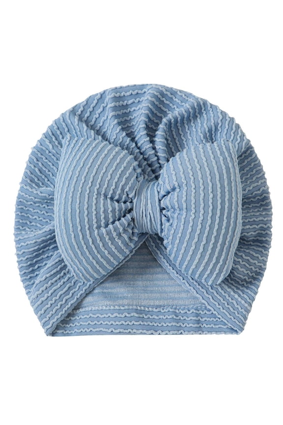 Baby Girls Hairband Bow Solid Color Breathable Turban Headwrap for Infant Toddler