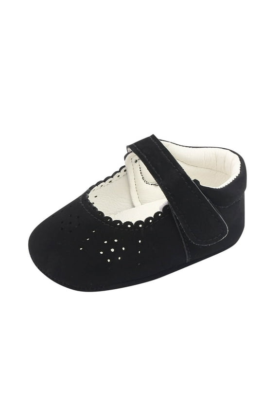 Baby Girls Walking Shoes Hollowing Out Lace Hook Loop Cute Soft Non Slip Toddler First Walker Shoes Spring Summer New Toddler Shoes Breathable Sweat Shoes Black