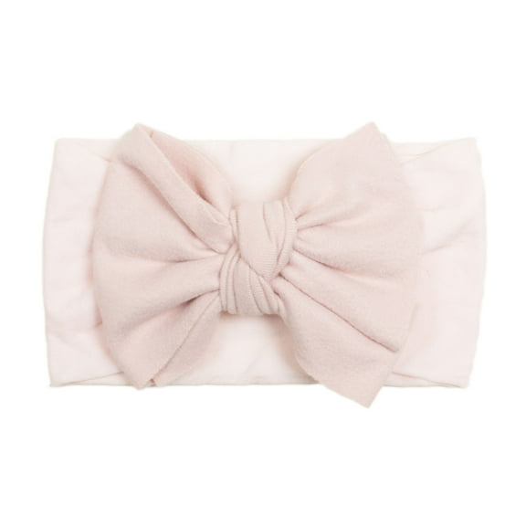 Xfvqtps Baby Infant Newborn Headbands Knit Bowknot Cute Kawaii Elastic Stretch Solid Color Sweet Princess Soft Acrylic Hair Accessories Beige
