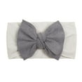 thumbnail image 1 of Xfvqtps Baby Infant Newborn Headbands Knit Bowknot Cute Kawaii Elastic Stretch Solid Color Sweet Princess Soft Acrylic Hair Accessories Gray, 1 of 4