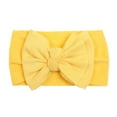 thumbnail image 1 of Xfvqtps Baby Infant Newborn Headbands Knit Bowknot Cute Kawaii Elastic Stretch Solid Color Sweet Princess Soft Acrylic Hair Accessories Yellow, 1 of 4