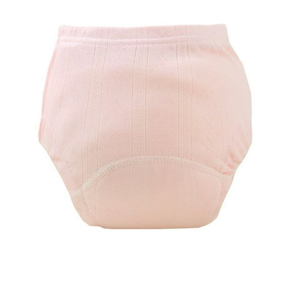 Xfvqtps Baby Infant Toddler Unisex Training Underwear Potty Pee Training Panties Cotton Soft Solid Color Bloomer Diaper Covers for 6-15 Months Pink