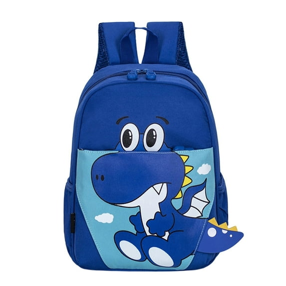 Xfvqtps Backpacks Dinosaur Print Waterproof Large Capacity Schoolbag Dark Blue