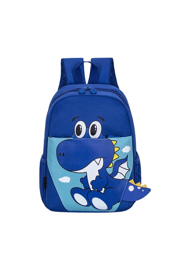 Backpacks Dinosaur Print Waterproof Large Capacity Schoolbag Dark Blue