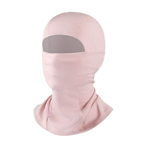 Xfvqtps Kids Balaclava Face Mask for Child Ski Outdoor Sports Windproof Balaclava Cap Solid Color Full Face Mask Stretch Soft Winter Insulated Neck Protection Hood Pink-Kids