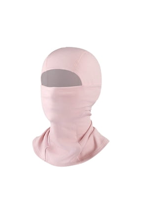 Kids Balaclava Face Mask for Child Ski Outdoor Sports Windproof Balaclava Cap Solid Color Full Face Mask Stretch Soft Winter Insulated Neck Protection Hood Pink-Kids